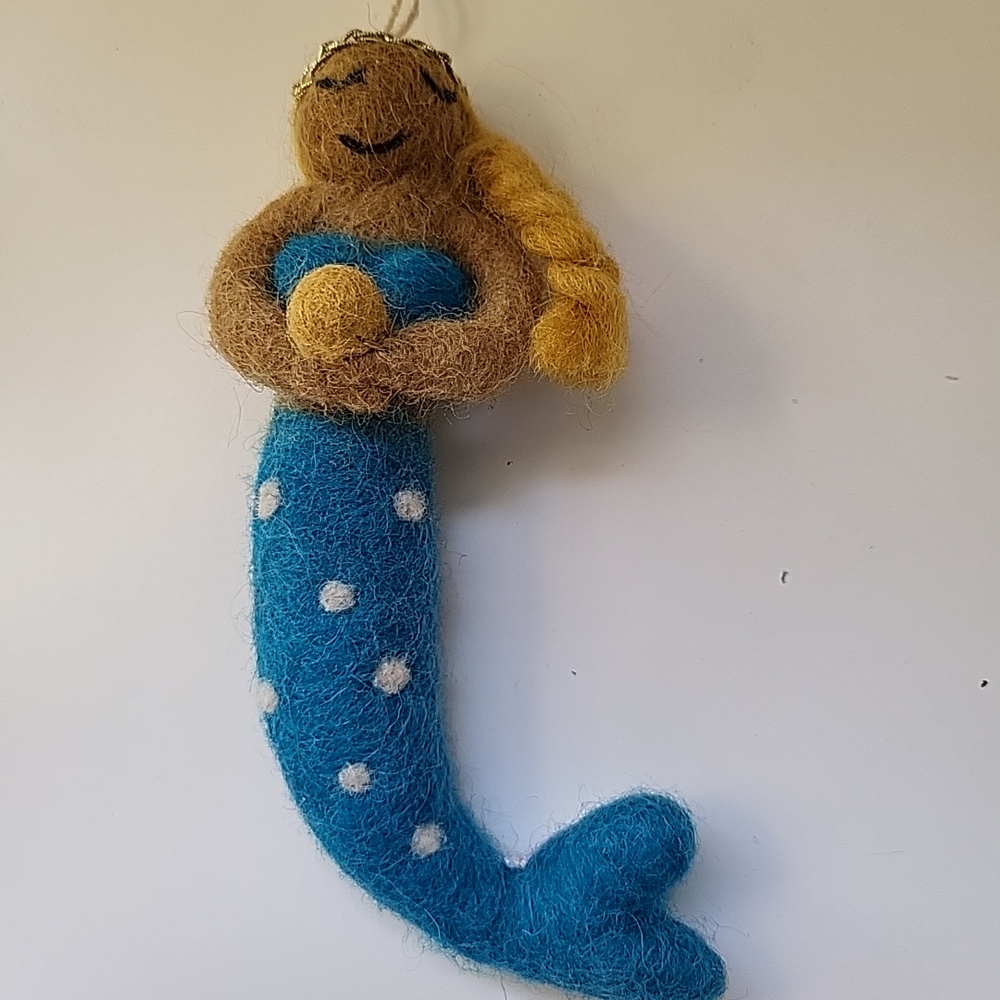 DZI Feltex Wool Mermaid Ornament